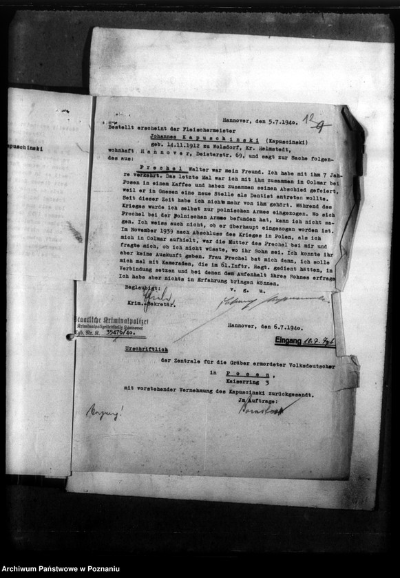 Obraz 17 z jednostki "Todesfall Walter Prechel - Rogasen (powiat Oborniki)"