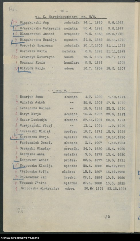 Obraz 15 z jednostki "[Obwód X - głosuje w Szkole Powszechnej Pomocniczej /listy wyborców/]"