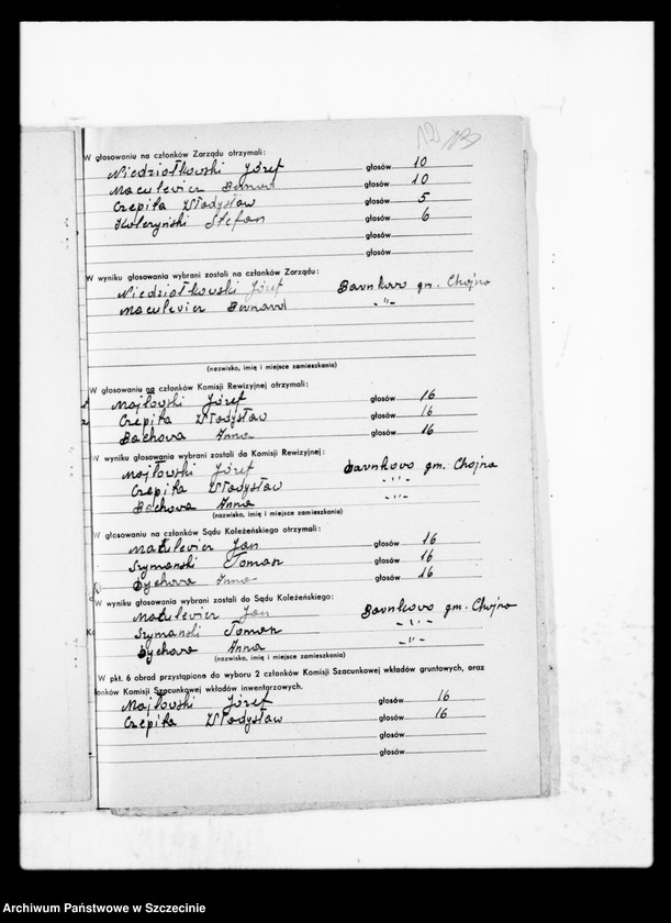 image.from.unit.number "Rolniczy Zespół Spółdzielczy im. T. Kościuszki z siedzibą w Barnkowie powiat Chojna - organizacja"