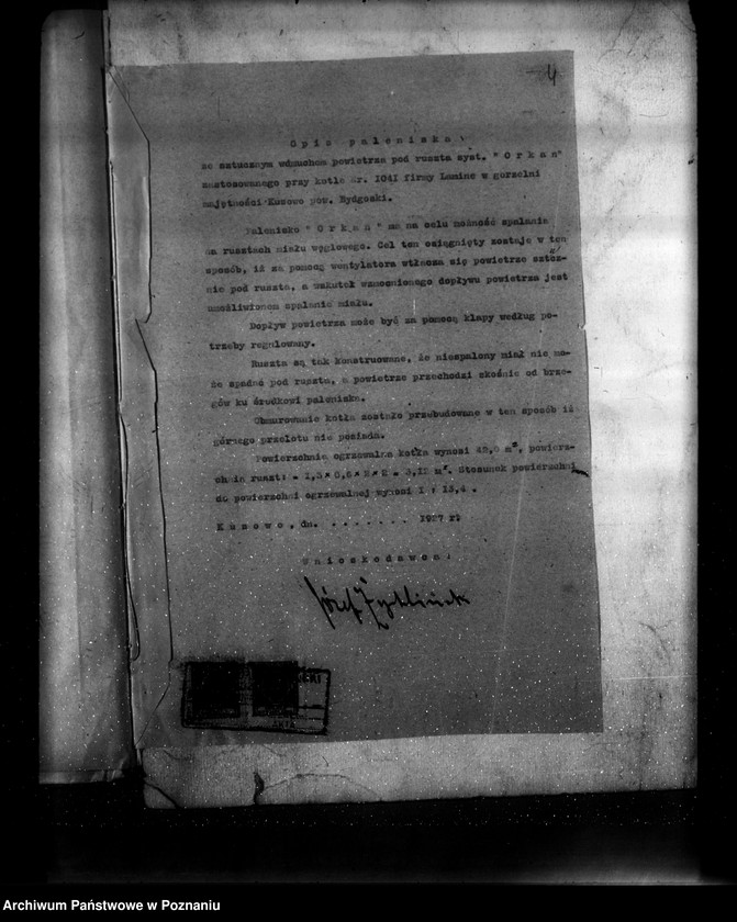 Obraz 8 z jednostki "Gorzelnia majętności Kusowo pow. bydgoski własność J. Żychliński nr woj. kotła 5345"