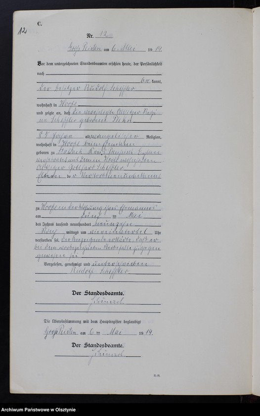 image.from.unit.number "Sterbe-Neben-Register Nr 1 - 21 [ Księga zgonów - wtóropis ]"