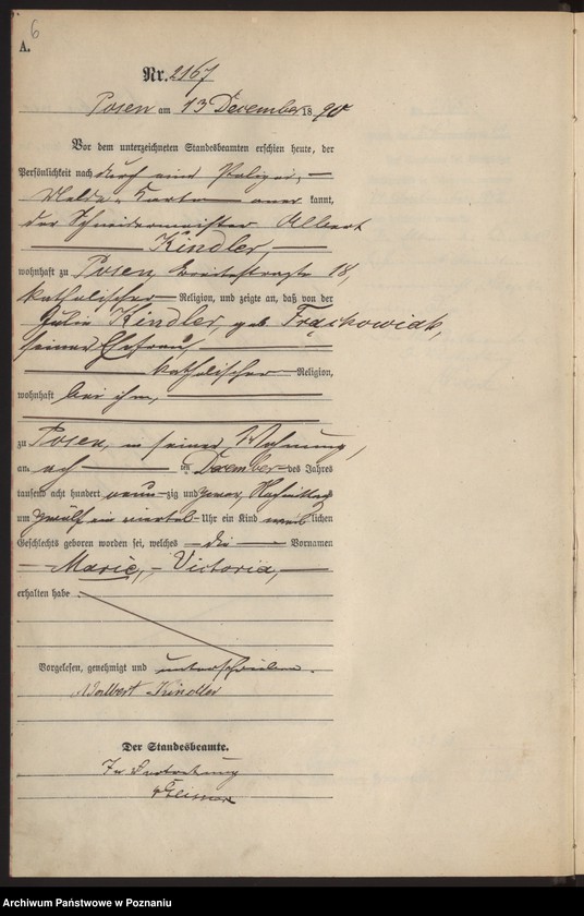 Obraz 9 z jednostki "Księga urodzeń t. VI"