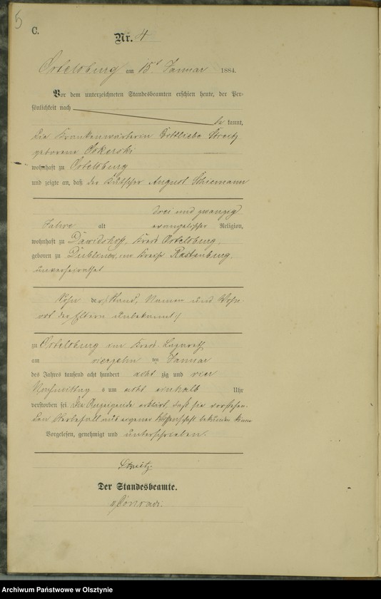 Obraz 7 z jednostki "Sterbe-Haupt-Register Nr 1 - 65"