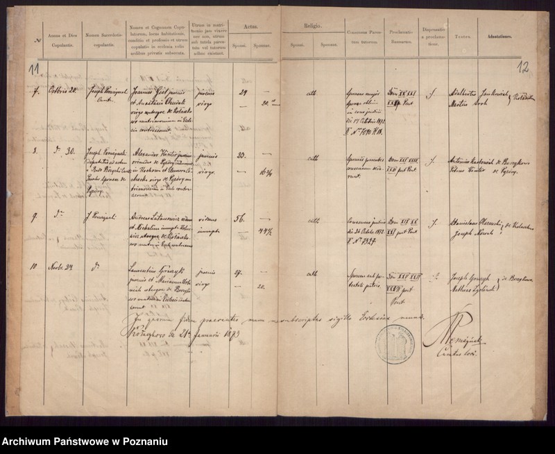 Obraz 9 z jednostki "Duplikat librorum Baptisatorum, Copulatorum et Mortuorum."