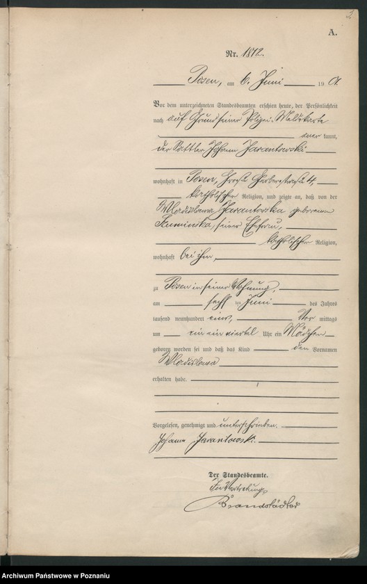 Obraz 6 z jednostki "Księga miejscowa urodzeń t. IV"