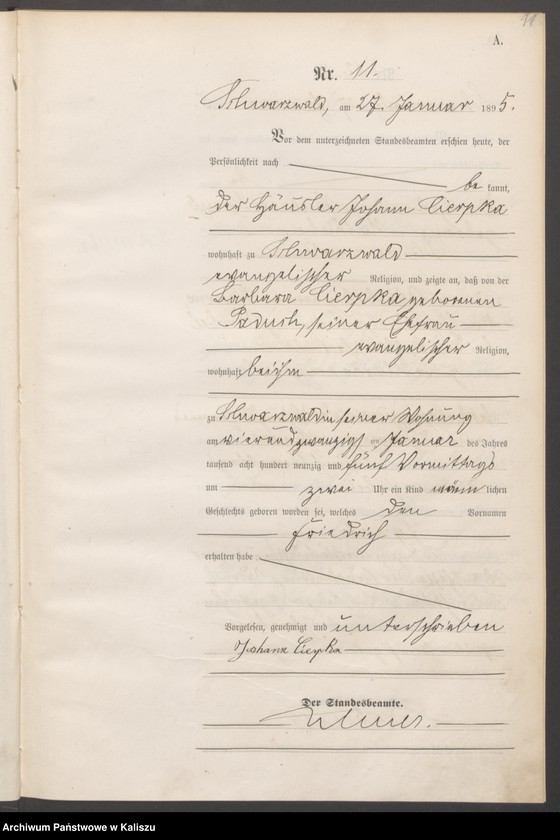 Obraz 14 z jednostki "[Księga urodzeń]"