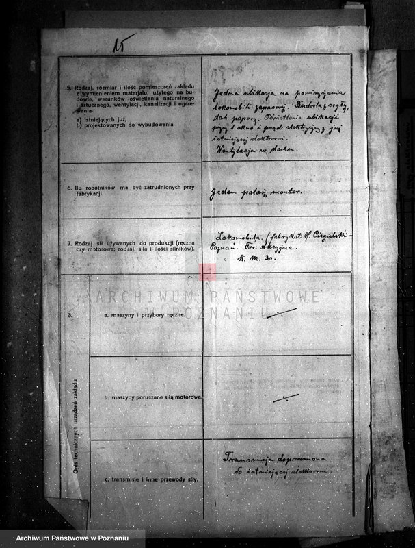 Obraz 19 z jednostki "Zatwierdzenie zakładu przemysłowego /elektrowni/ Fundacji Sułkowskich w Rydzynie"