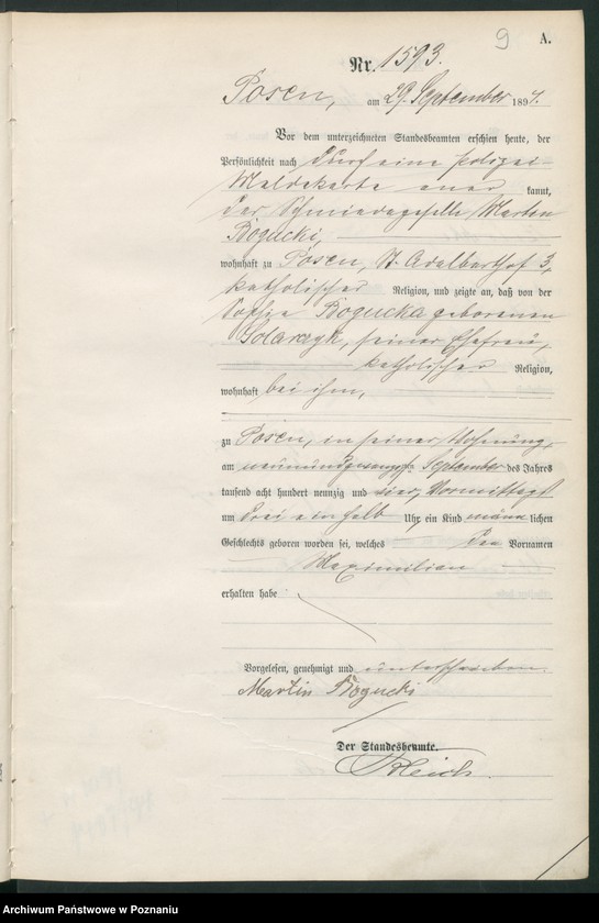 Obraz 12 z jednostki "Księga urodzeń t. V"