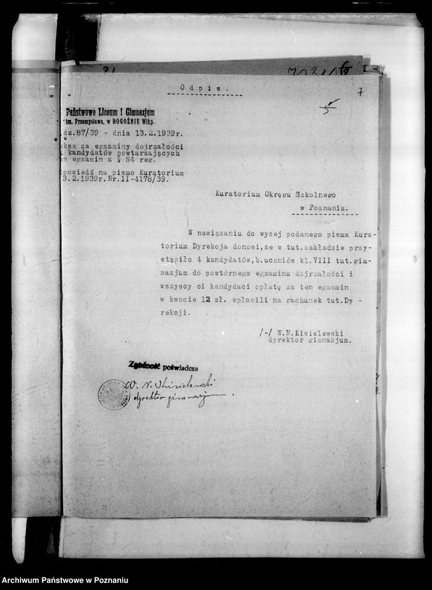 Obraz 10 z jednostki "Podstawowe Liceum i Gimnazjum Koedukacyjne- Rogoźno [spis abiturientów i eksternistów]"