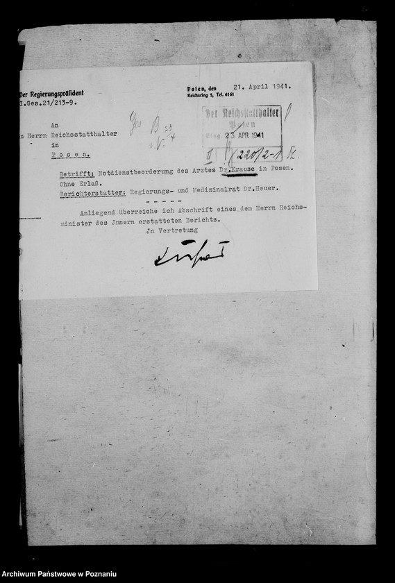 Obraz 5 z jednostki "Unbedingt Kriegswichtige Stellung und Notdienst der Ärzte"