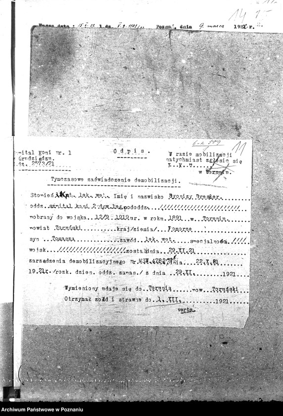 Obraz 15 z jednostki "Pow. lekarz Weterynaryjny Chojnice"