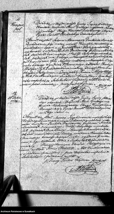 image.from.unit.number "Duplikat Akt Urodzonych, zmarłych i zaślubionych Urzędnika Stanu Cywilnego Wyznania Niechrześciańskiego Okręgu Krasnopol z r.1849."