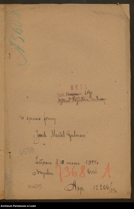 Obraz 2 z jednostki "Josek Mendel Gulman- sprzedaż manufaktury i przędzy"