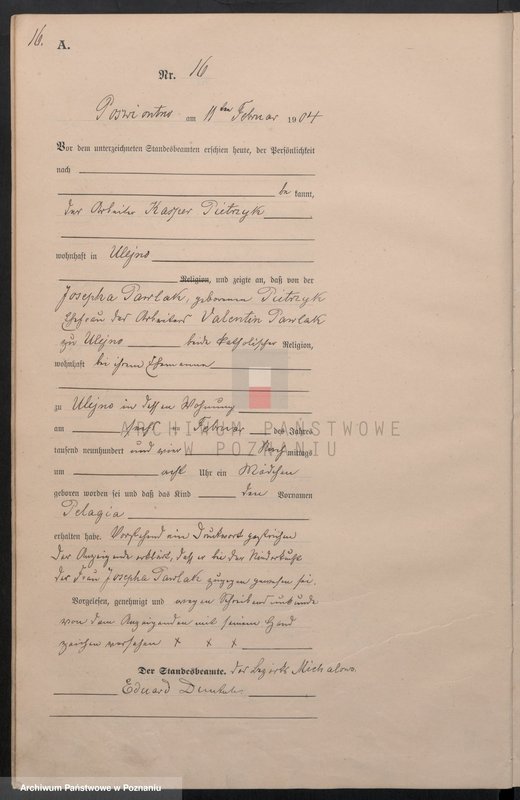 Obraz 19 z jednostki "Geburts-Haupt-Register"