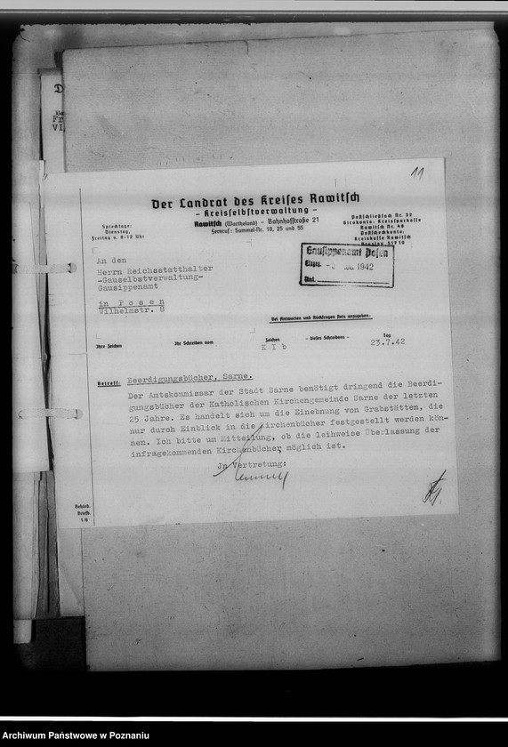 Obraz 15 z jednostki "[Korespondencja w sprawie wypożyczenia ksiąg kościelnych]"