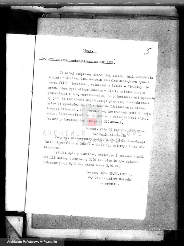 Obraz 9 z jednostki "Nadzór nad gospodarką w lasach majątku Lubinia-Wielka w powiecie jarocińskim"