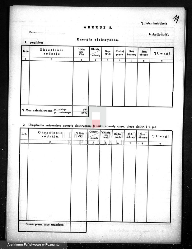 Obraz 15 z jednostki "Kwestionariusz Gazowni Miejskiej w Kościanie"