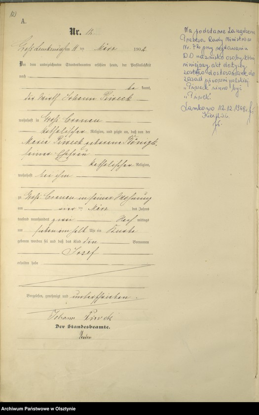 image.from.unit.number "Geburts-Haupt-Register Nr 1 - 62"