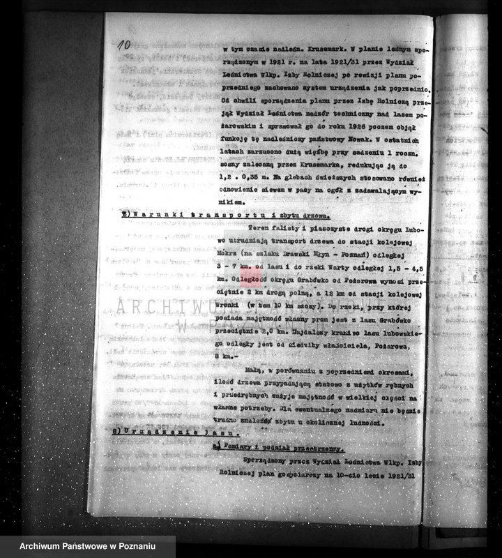 image.from.unit.number "Plan urządzenia gospodarstwa leśnego dla lasu majętności Pożarowo powiat szamotulski 1932-1942"