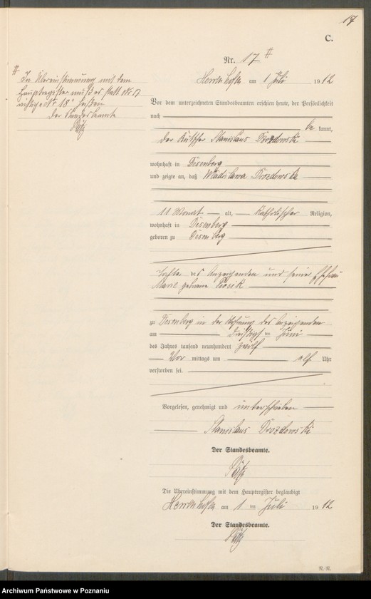 Obraz 19 z jednostki "Sterbe-Neben-Register"