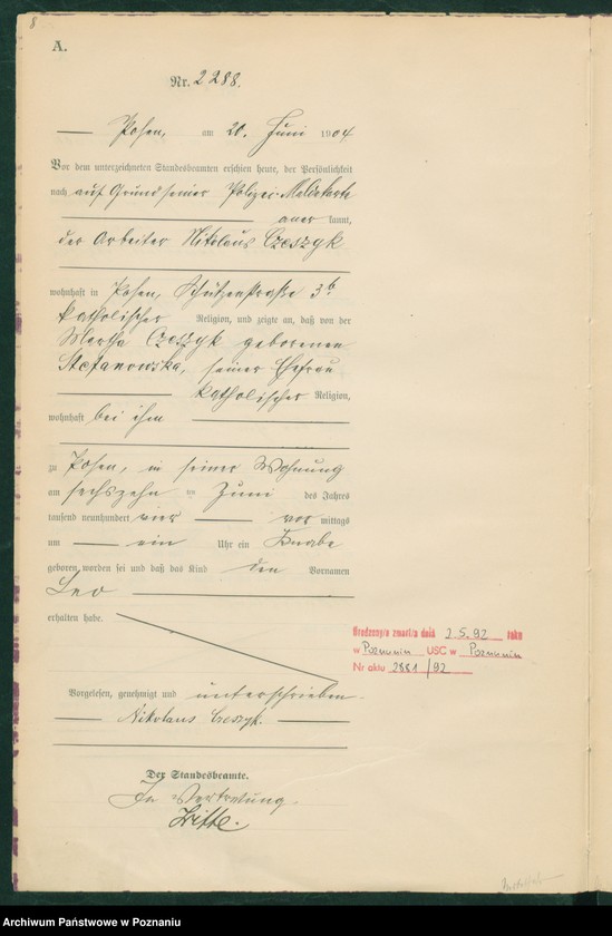 Obraz 9 z jednostki "Księga miejscowa urodzeń tom V"