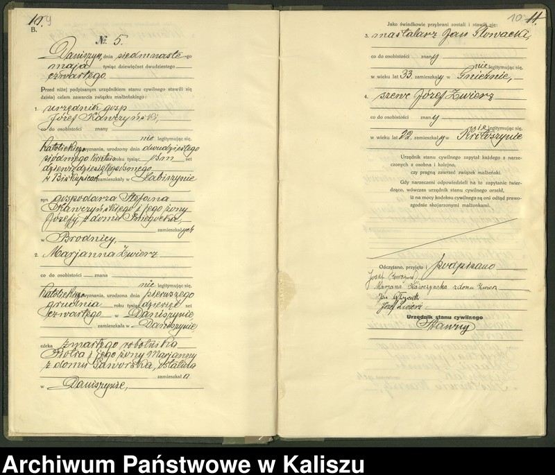 Obraz 8 z jednostki "[Księga małżeństw]"