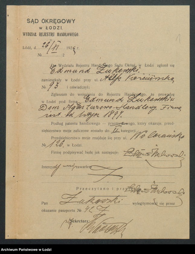 Obraz 3 z jednostki "Edmund Żukowski- Dom Agenturowo-Handlowy"