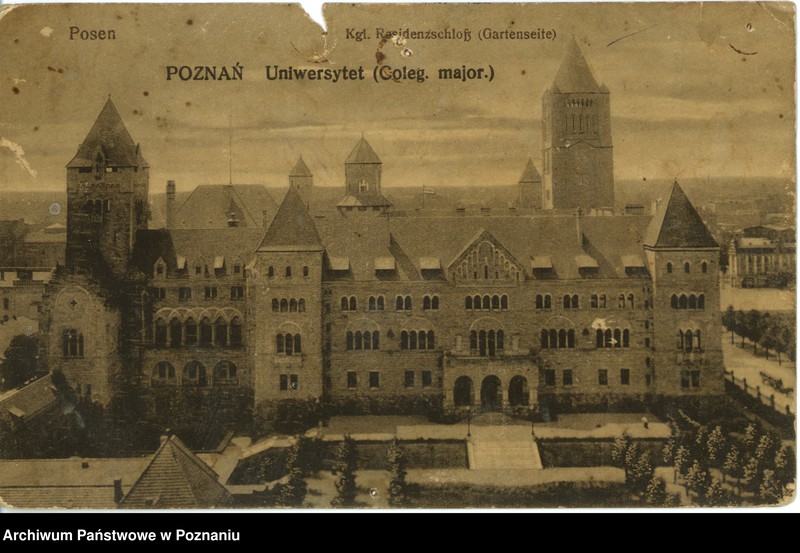 Obraz 1 z jednostki "Posen [Poznań] - Kgl. Residenzschloss [Gartenseite] Królewski Zamek Rezydencyjny"