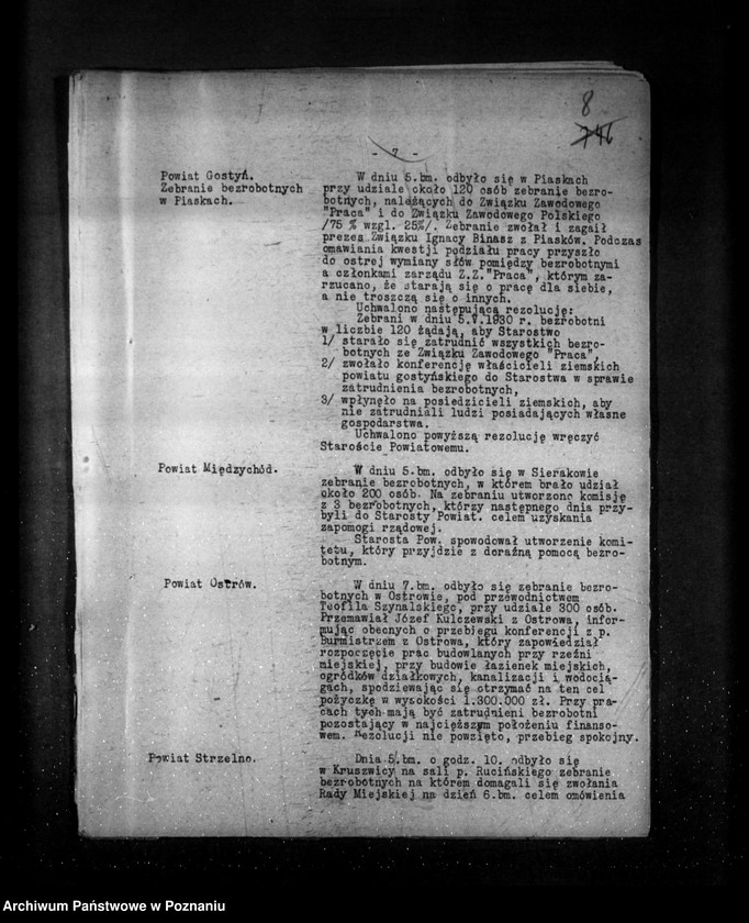 Obraz 12 z jednostki "Sprawozdania sytuacyjne tygodniowe za czas od 1 maja do 30 maja 1930 r. oraz akcja przedwyborcza"