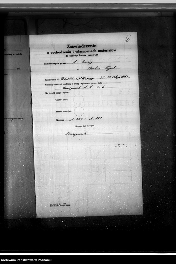 Obraz 11 z jednostki "Tartaki Spółki Lasowej w Smolarach pow. czarnkowski kocioł parowy nr woj. 2640"