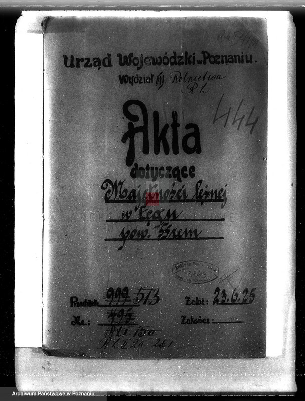 image.from.unit.number "Majętność leśna Łęgu powiat śremski"