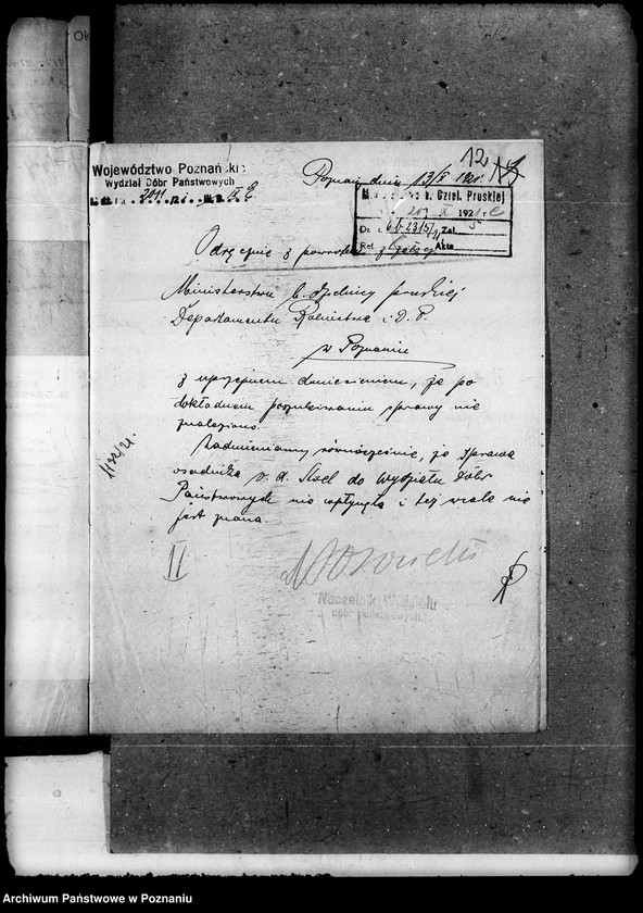 Obraz 17 z jednostki "Sprawy agrarnej reformy Główny Urząd Ziemski w Warszawie Przyszły Okręg Urząd Ziemski w Poznaniu"