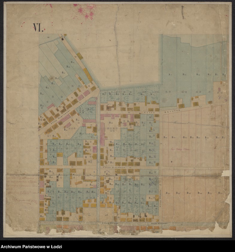 Obraz 6 z jednostki "Odrys pomiaru miasta rządowego Zgierz w gubernii warszawskiej, powiecie łęczyckim położonego ..."