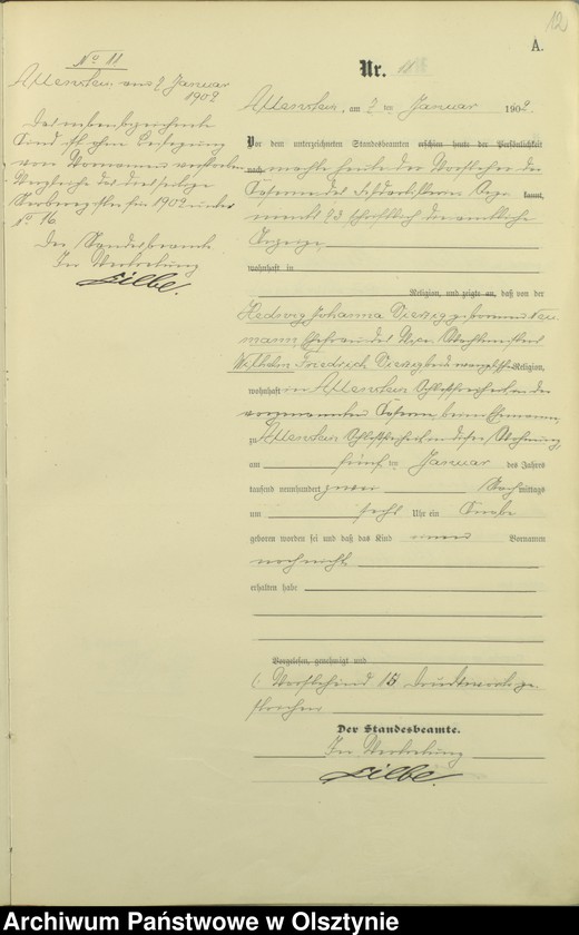 image.from.unit.number "Geburts-Haupt-Register Tom I,Nr 1 - 399"