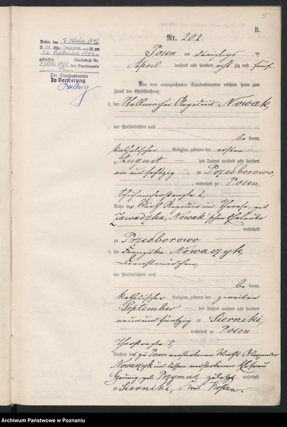 Obraz 8 z jednostki "Księga małżeństw t. II"