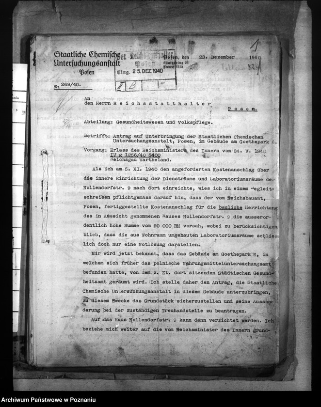 Obraz 5 z jednostki "Unterbringung der Anstalt für Lebensmitteluntersuchung"