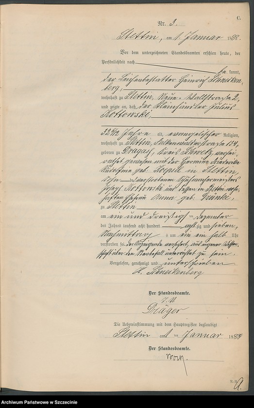 Obraz 6 z jednostki "Sterbe-Register (Neben-Register) Band I"