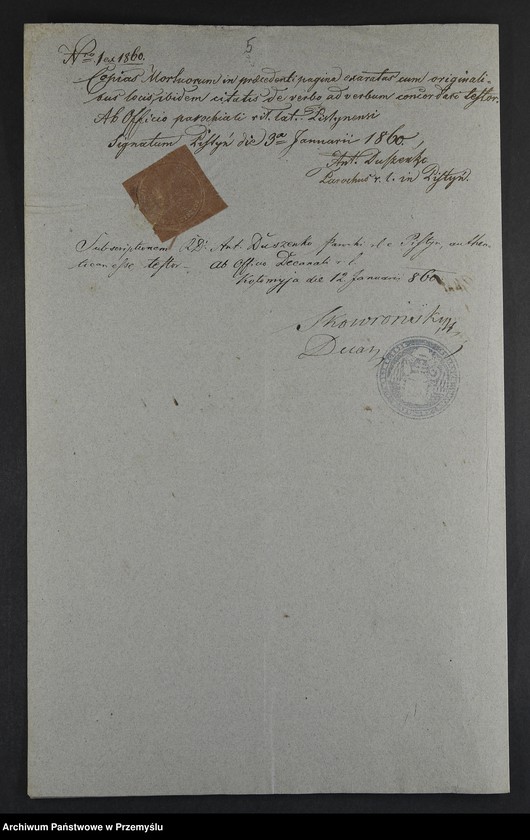 Obraz 7 z jednostki "[Odpisy ksiąg zgonów parafii rzymskokatolickiej Pistyń z lat 1857-1860, 1863-1865]"