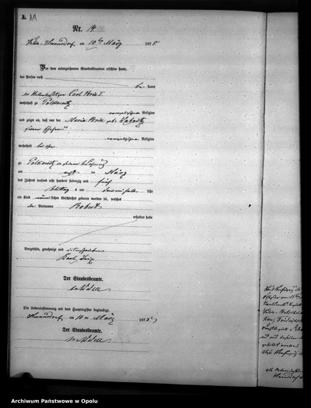 image.from.unit.number "Geburts-Neben-Register des Standesamtsbezirks Hennersdorf [1875]"