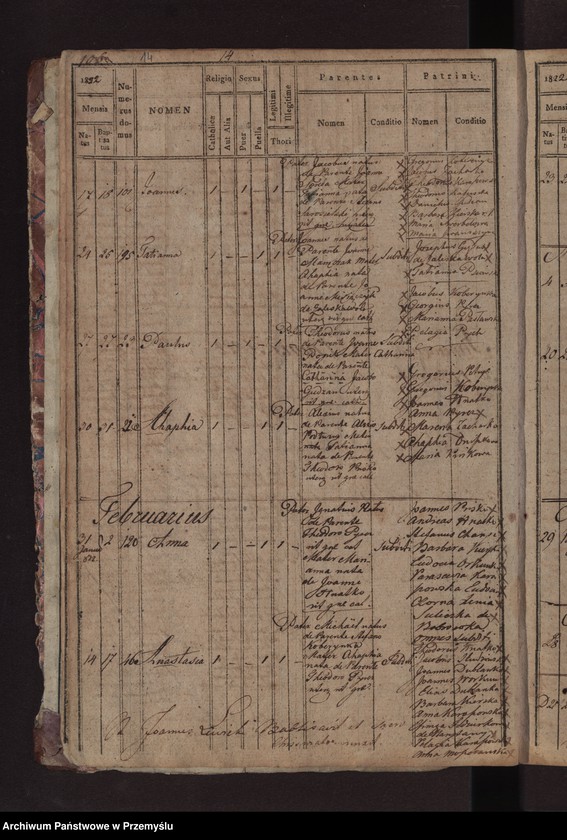 Obraz 17 z jednostki "Księga metrykalna urodzonych: Łazy, Duńkowice"