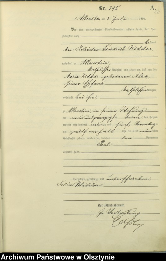 image.from.unit.number "Geburts-Haupt-Register Tom II,Nr 385 - 790"