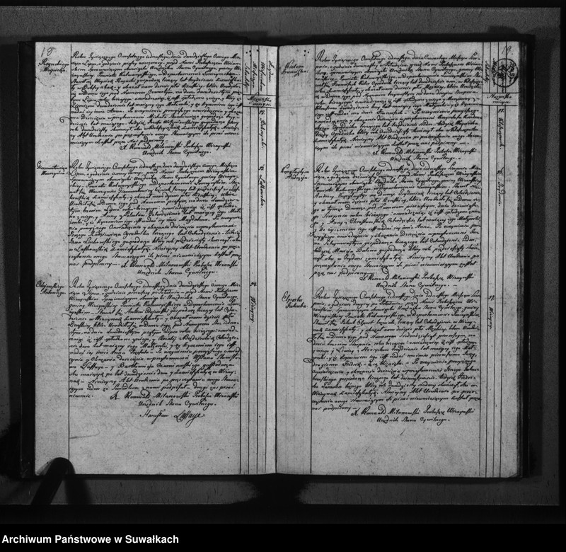 image.from.unit.number "Księga do zapisywania aktów cywilnych urodzenia gminy wiżajńskiey, departamentu łomżyńskiego, powiatu kalwaryjskiego"