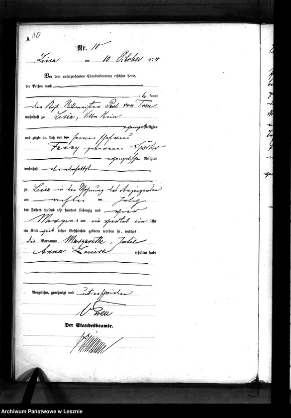 Obraz 13 z jednostki "[Księga urodzeń - miasto]"