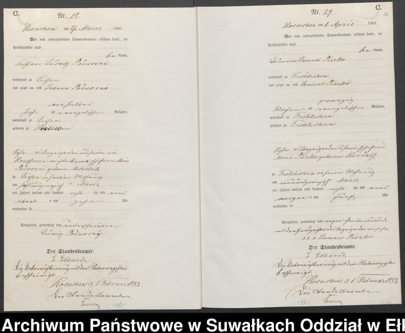 image.from.unit.number "Sterbe-Haupt-Register des Königlichen Preussischen Standes-Amtes Belzonzen Kreis Johannisburg"