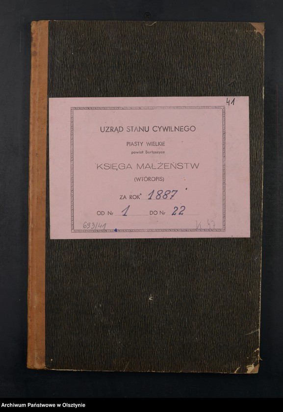 image.from.unit.number "Heiraths-Neben-Register Nr 1 - 22"