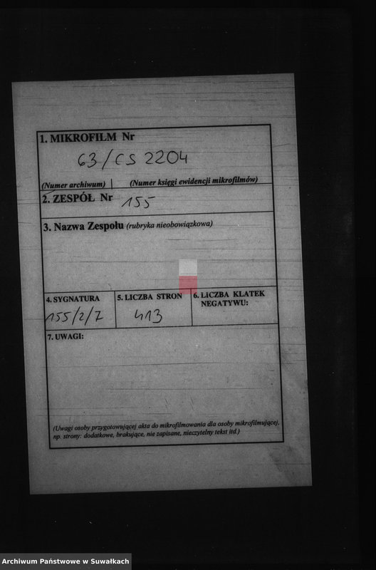 Obraz 2 z jednostki "[Wypisy do akt małżeństw parafii Krasnopol]."