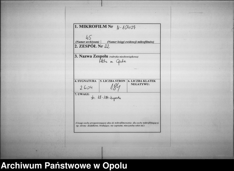 Obraz 2 z jednostki "[Wypisy z ksiąg metrykalnych parafii opolskiej, artykuły prasowe i materiały rękopismienne dotyczące historii Opola, cechów opolskich, polskiej wojny sukcesyjnej z lat 1733-1738]"