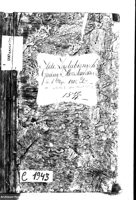 Obraz 3 z jednostki "Akta Zaślubionych Gminy Mirosławskiey od 1 Maja 1810 Ru"