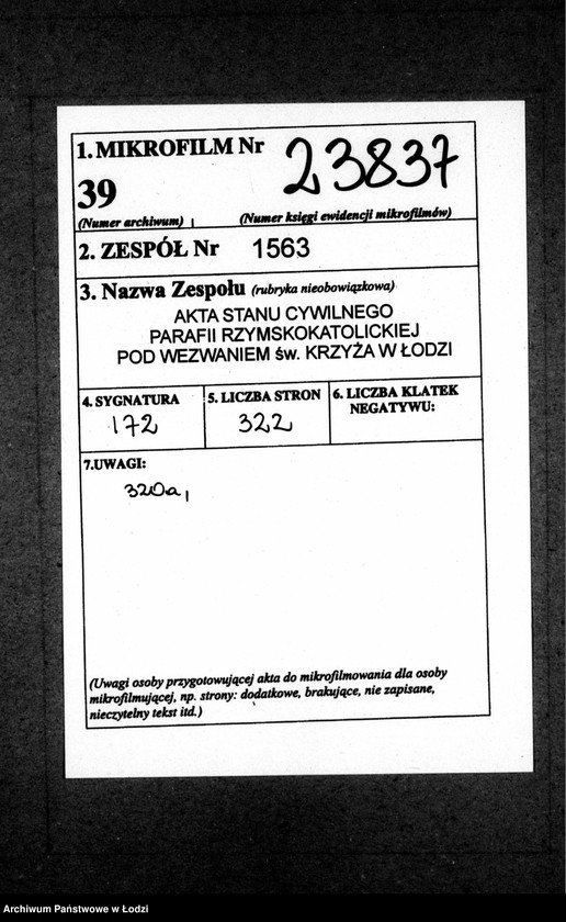 Obraz 1 z jednostki "Akta zbiorowe do akt urodzeń i małżeństw"