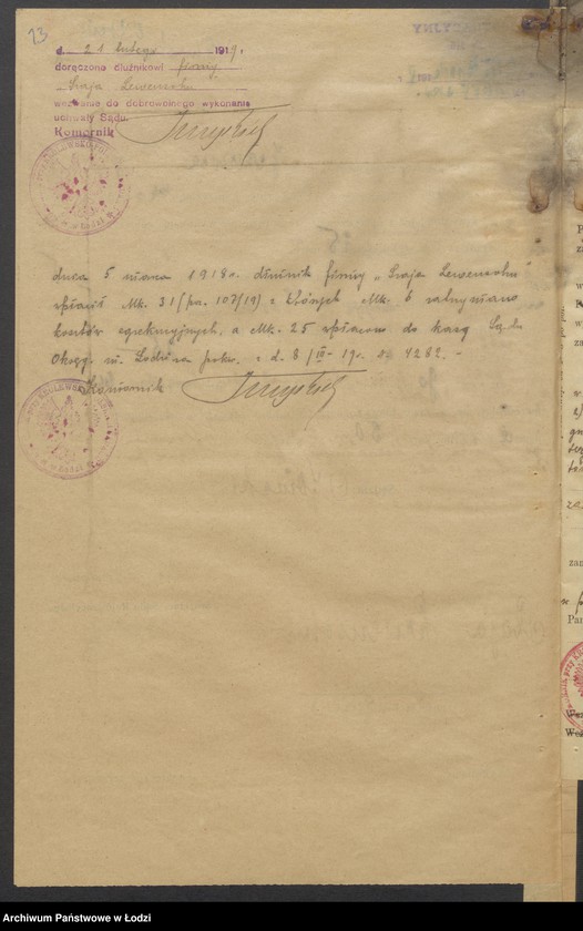 Obraz 15 z jednostki "Szaja Lewensohn, Dawid Merzel- skład skóry"